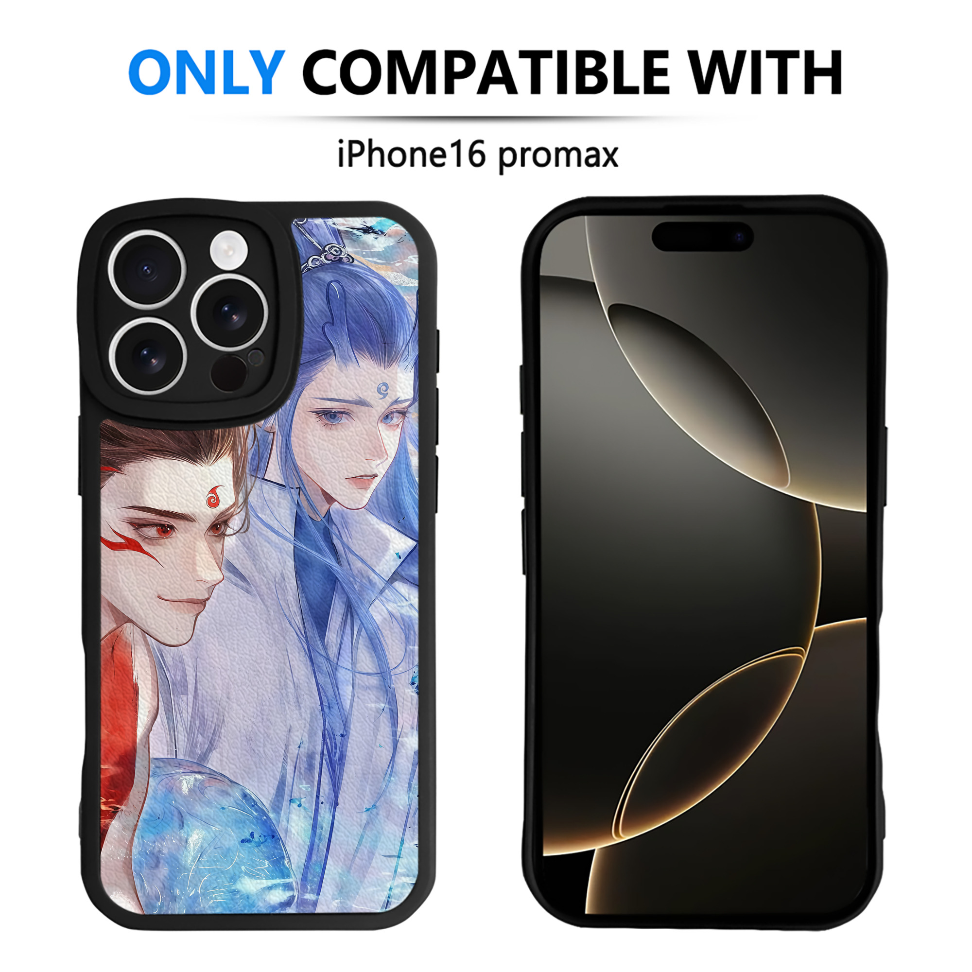 （画像用） Ne Zha 2 ナタ 魔童の大暴れ 【iPhone 16シリーズ対応】シリコンスマホケース（レザー調） 材質：シリコン